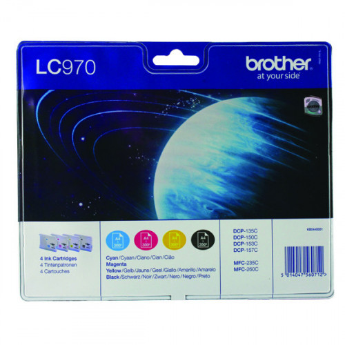 BROTHER LC970 INK CART MPK CMYK