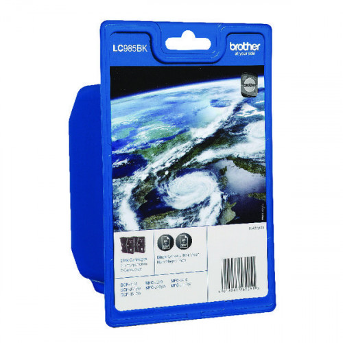 BROTHER LC985BK INK CART TWNPK BLACK
