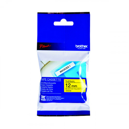 BROTHER P-TOUCH TPE 12MM BLK/YLW TPE