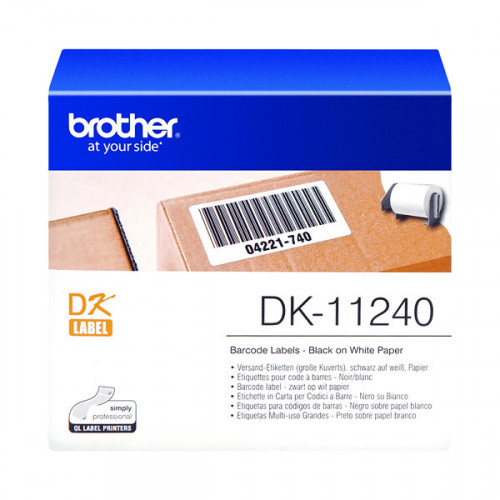 BROTHER BARCODE LABELS ROLL BLK O WH