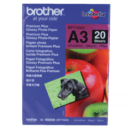 BROTHER A3 PHOTO GLOSSY PAPER PK20