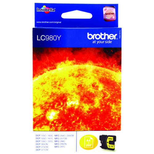 BROTHER LC980Y INK CARTRIDGE YELLOW