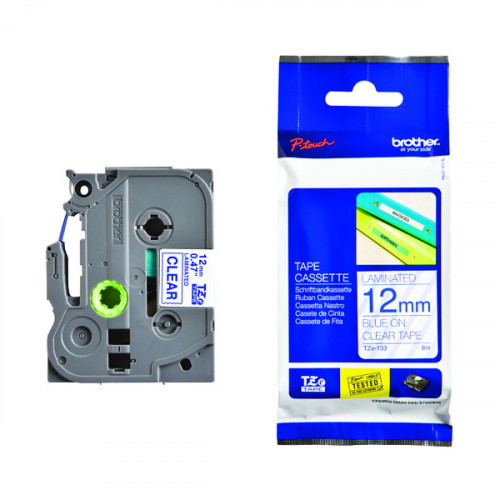 BROTHER TZE TPE 12MMX8M BLUE/CLR TPE