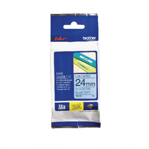 BROTHER TZE TPE 24MMX8M BLK/BLUE TPE
