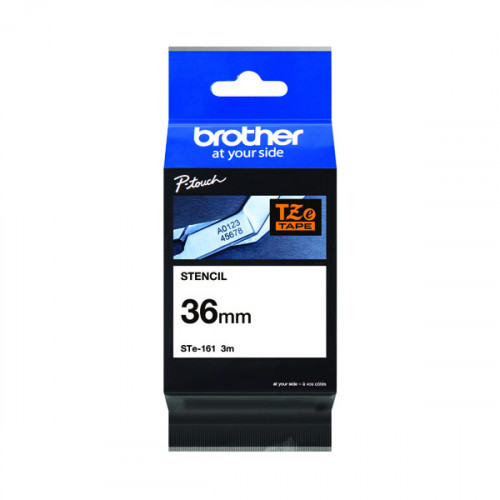 BROTHER STENCIL TPE 36MM BLK/WHT TPE