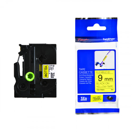 BROTHER TZE TPE 9MMX8M BLK/YLW