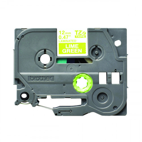 Brother TZe P-Touch Labelling Tape 12mm x 5m White on L/Green TZEMQG35