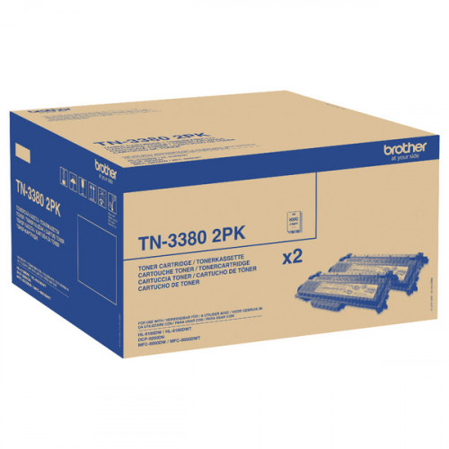 BROTHER TN-3380TWIN TNR TWNPK HY BLK