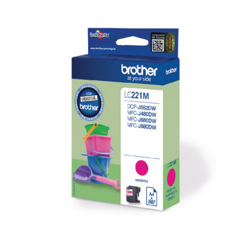 BROTHER LC221M INK CARTRIDGE MAGENTA