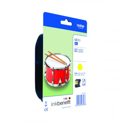 BROTHER LC22UY INK CARTRIDGE YELLOW