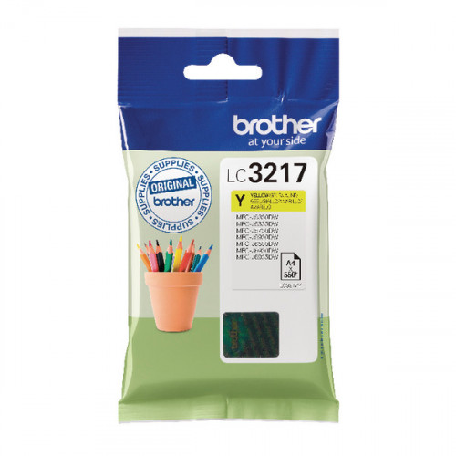 Brother Yellow Standard Yield Inkjet Cartridge LC3217Y