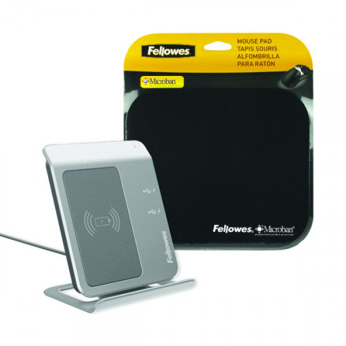 FELLOWES MICROBAN BLACK MOUSE MAT