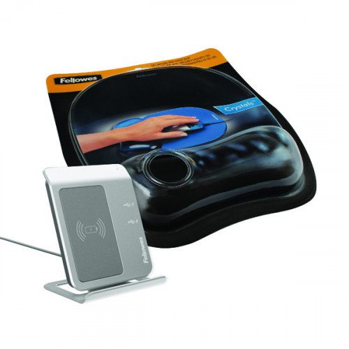 FELLOWES CRYSTAL MOUSE PAD BLACK