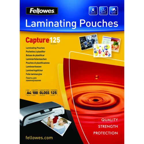 FELLOWES A4 LAM POUCH 125MIC PK100