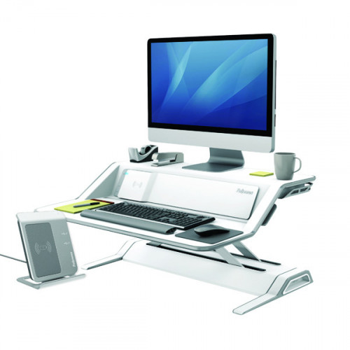 Fellowes Lotus DX Sit-Stand Workstation White 8081101