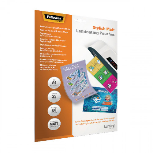 FELLOWES MATT LAM POUCH A4 PK25