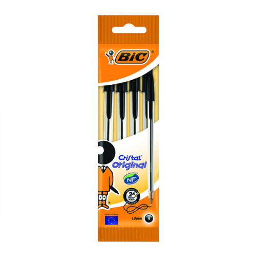 Bic Cristal Medium Ballpoint Pen Medium Black (Pack of 40) 8308591