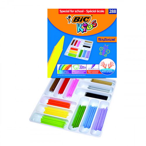 Bic Kids Plastidecor Crayons Assorted (Pack of 288) 887835
