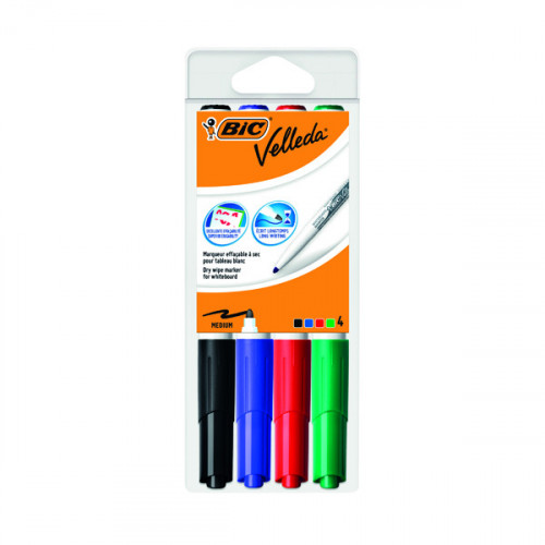 Velleda Drwipe Mrkr Bullet Asst (Pack of 4) 9581502