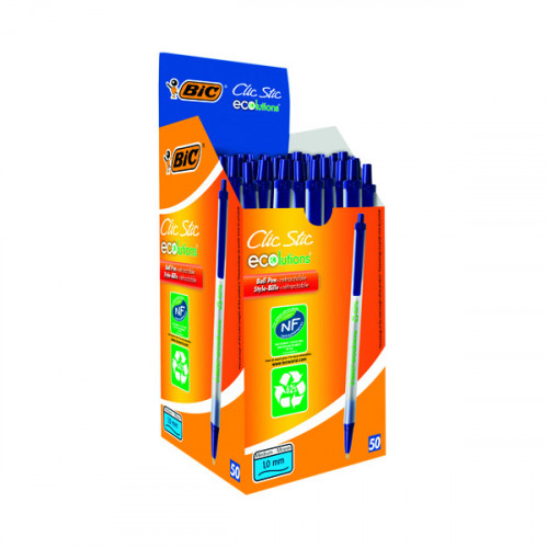 BIC ECOLUTIONS CLIC STICK BLUE PK50