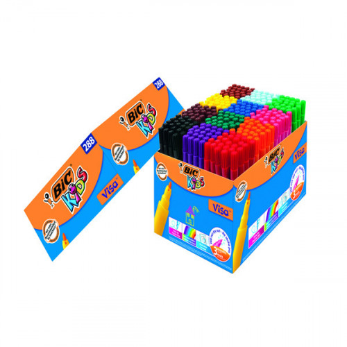 Bic Kids Visa Felt Pens Fine Tip Assorted (Pack of 288) 897099