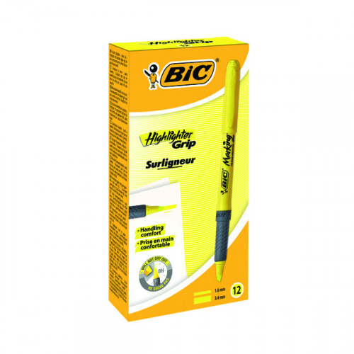 BIC BRITE LINER HIGHLIGHTER YLW PK12