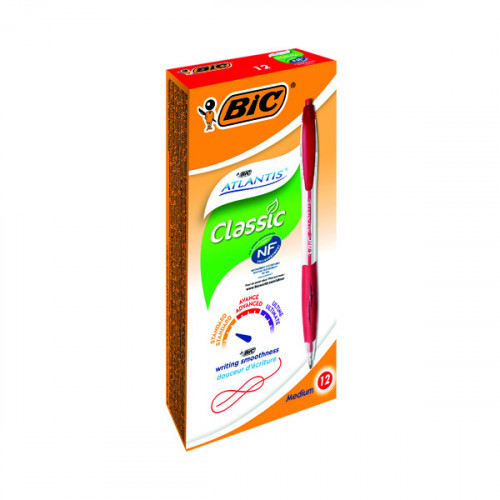 Bic Atlantis Refresh Bpen Red (Pack of 12) 8871331
