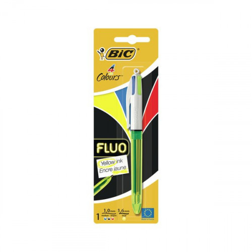 Bic 4 Colours Fluo Blister (Pack of 10) 939422