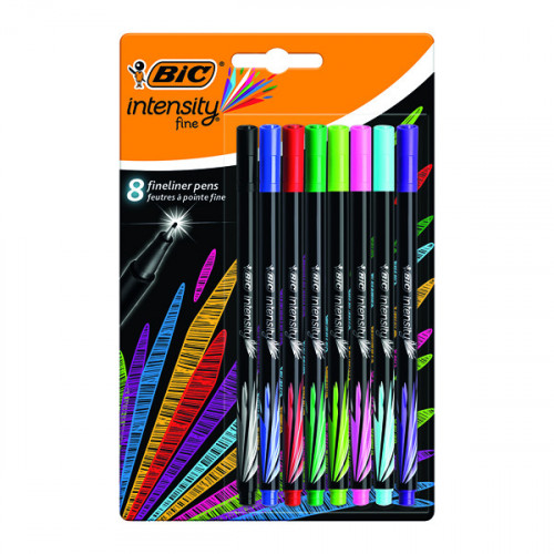 Bic Intensity Fineliner Pens Assorted (Pack of 8) 942075