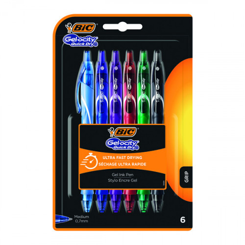 Bic 4 Colours Grip Pro Retractable Ballpoint Pen (Pack of 12) 892293