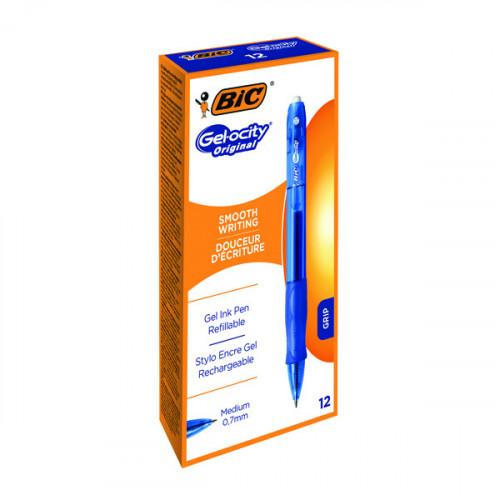 BIC GELOCITY GEL PEN BLUE BOX OF 12