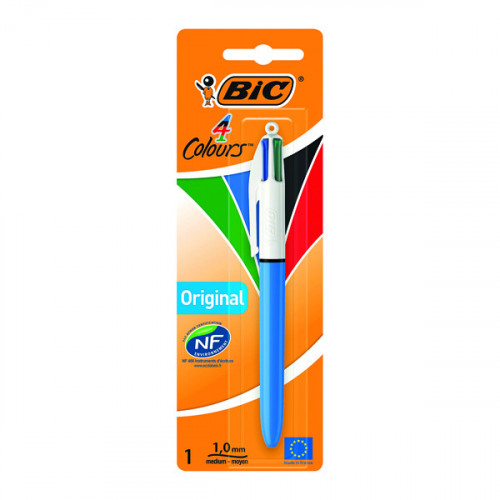 BIC 4 COLOURS RETRACT BALL PEN PK10