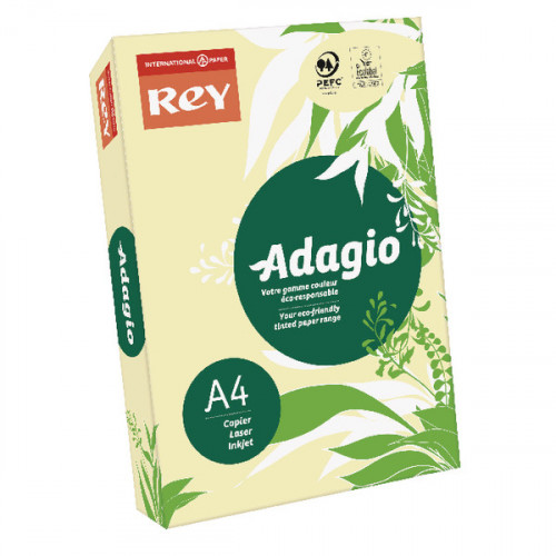 Adagio Pastel Canary A4 Coloured Card 160gsm (Pack of 250) 201.1202