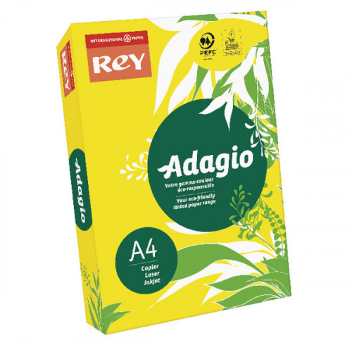 Adagio Intense Yellow A4 Coloured Card 160gsm (Pack of 250) 201.1227