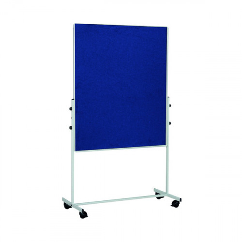 Bi-Office Mobile Felt Board 1500x1200mm Blue EA8327075