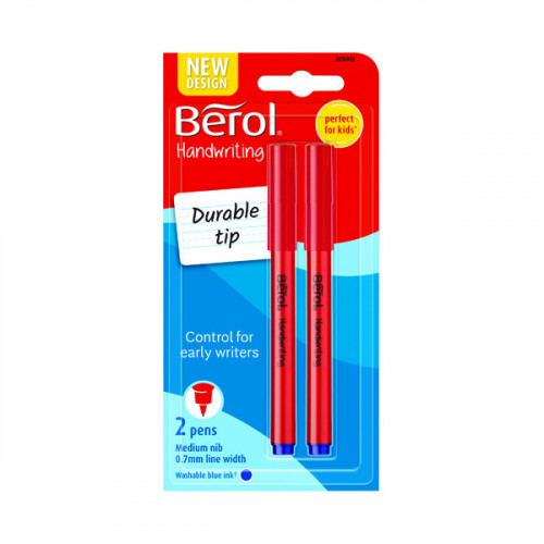Berol Handwriting Pen Blister Card Blue (Pack of 24) S0672920