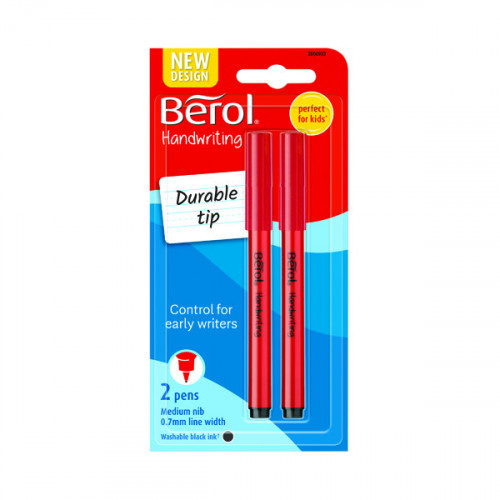 Berol Handwriting Pen Blister Card Black (Pack of 24) S0672930