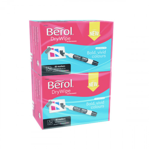 BEROL D/WIPE BULLET MARKER ASST PK96
