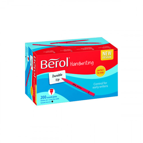 BEROL HANDWRITING PEN BLACK PK200