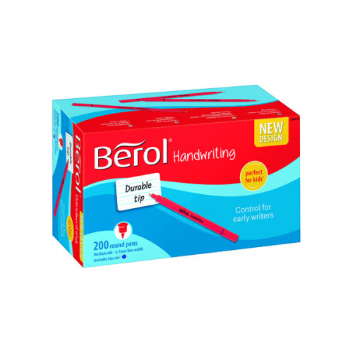 BEROL HANDWRITING PEN BLUE PK200