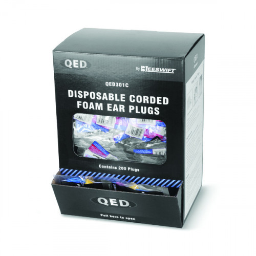 QED Corded Disposable Ear Plug SNR39db (Pack of 200) QED301C