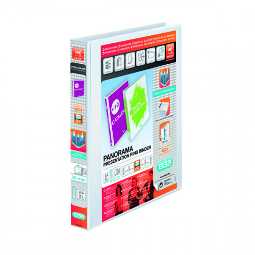 ELBA PRES RBNDR 4D 25MM A4 WHT PK10