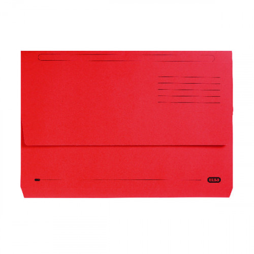 Elba StrongLine Document Wallet Bright Manilla Foolscap Red (Pack of 25) 100090136
