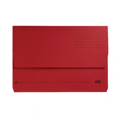 Elba Strongline Document Wallet Bright Manilla Foolscap Bordeaux (Pack of 25) 100090139