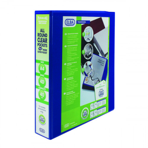 ELBA PRES RBNDR 4D 40MM A4 BL PK6