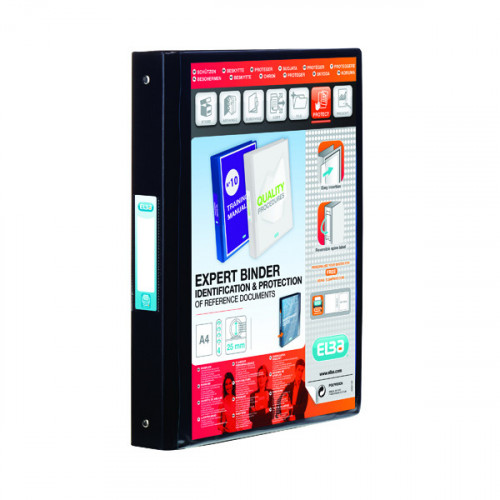 ELBA VISION 4-RING BINDER PP A4 BLK