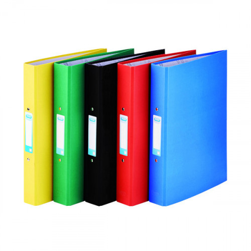 Elba 25mm Ring Binder Paper Over Board A4 Astd (Pack of 10) 400033510