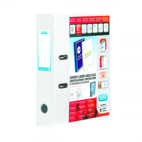 Elba Vision 70mm Lever Arch File A4 White 100080894