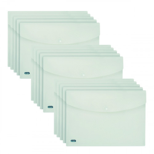 Elba Snap Wallet Polypropylene A4 Clear (Pack of 5) 3 For 2 BX810445