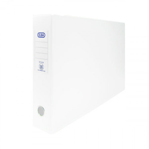 ELBA 75MM LEVER ARCH A3 PVC WHT PK2
